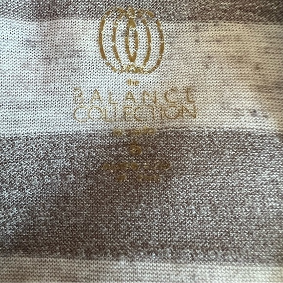 Balance Collection Grey Striped Racerback Linen Blend Tank Top Size Small - Picture 8 of 12